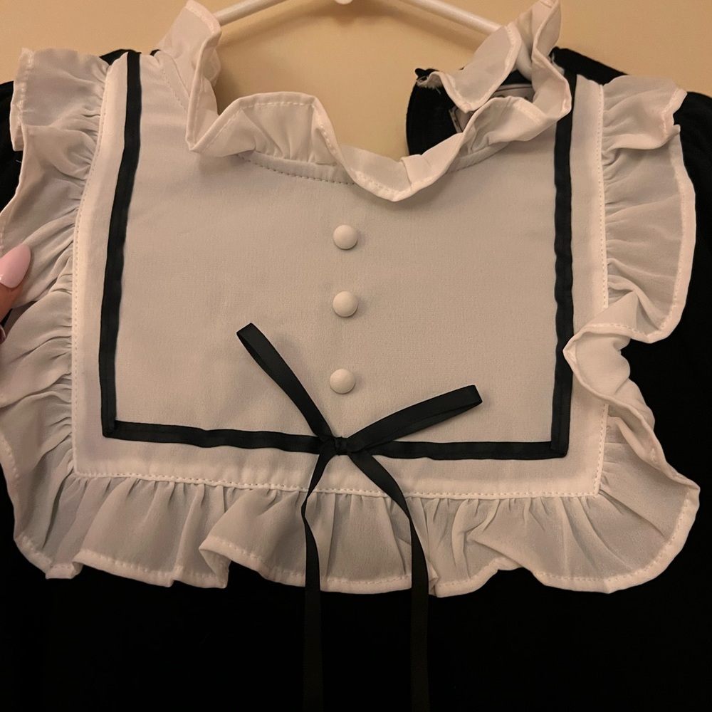 Ank Rouge Japanese Kawaii Gyaru Lolita Collar Maid Dress Size Small - Picture 3 of 3